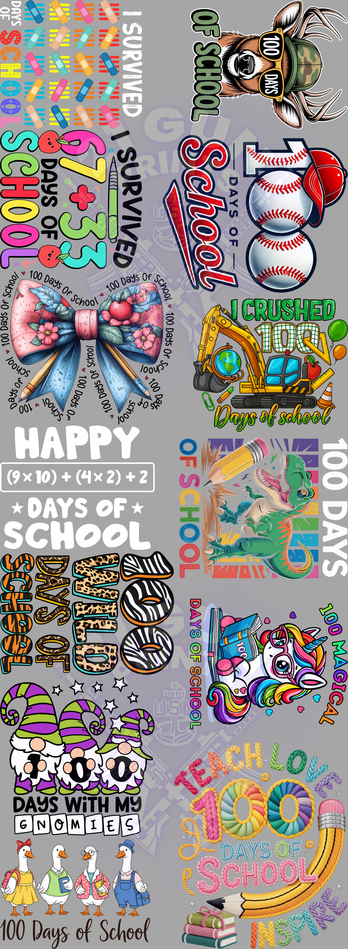 100 Days of School Gang Sheet (2)