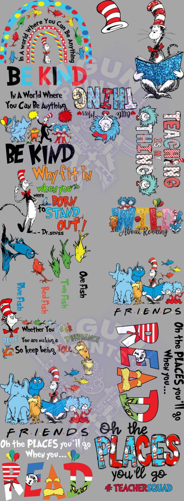 Dr Seuss Day (2) Gang Sheet