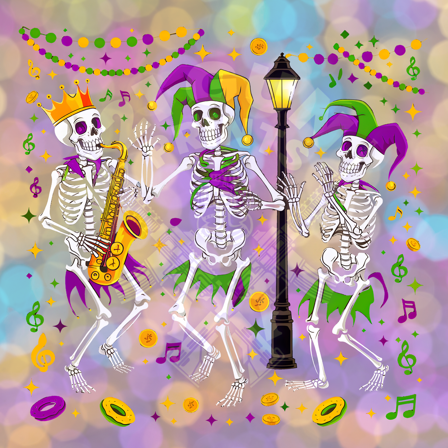 Mardi Gras Dancing Skellys
