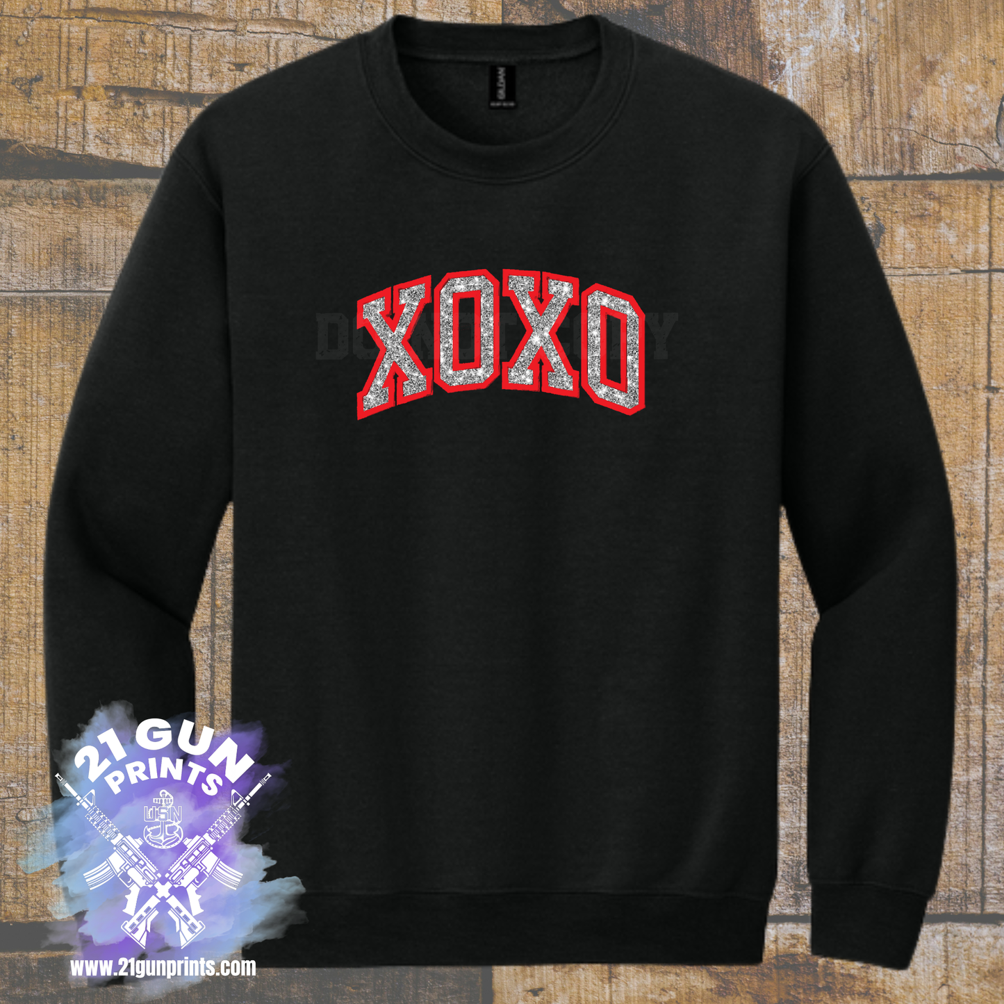 XOXO Glitter Applique