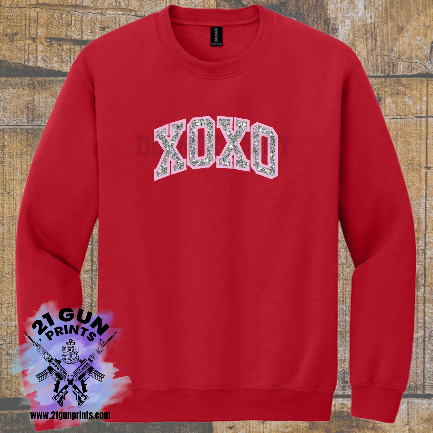 XOXO Glitter Applique