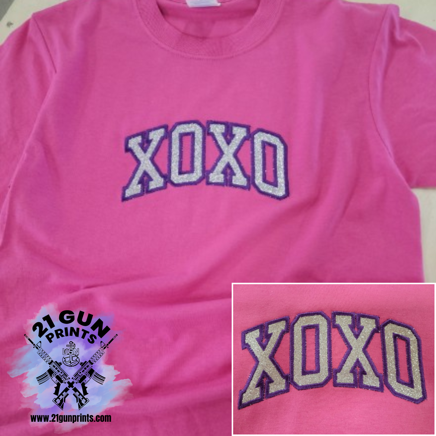 XOXO Glitter Applique