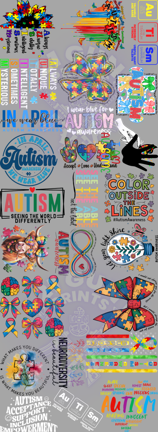 Autism Acceptance (all youth) Gang Sheet