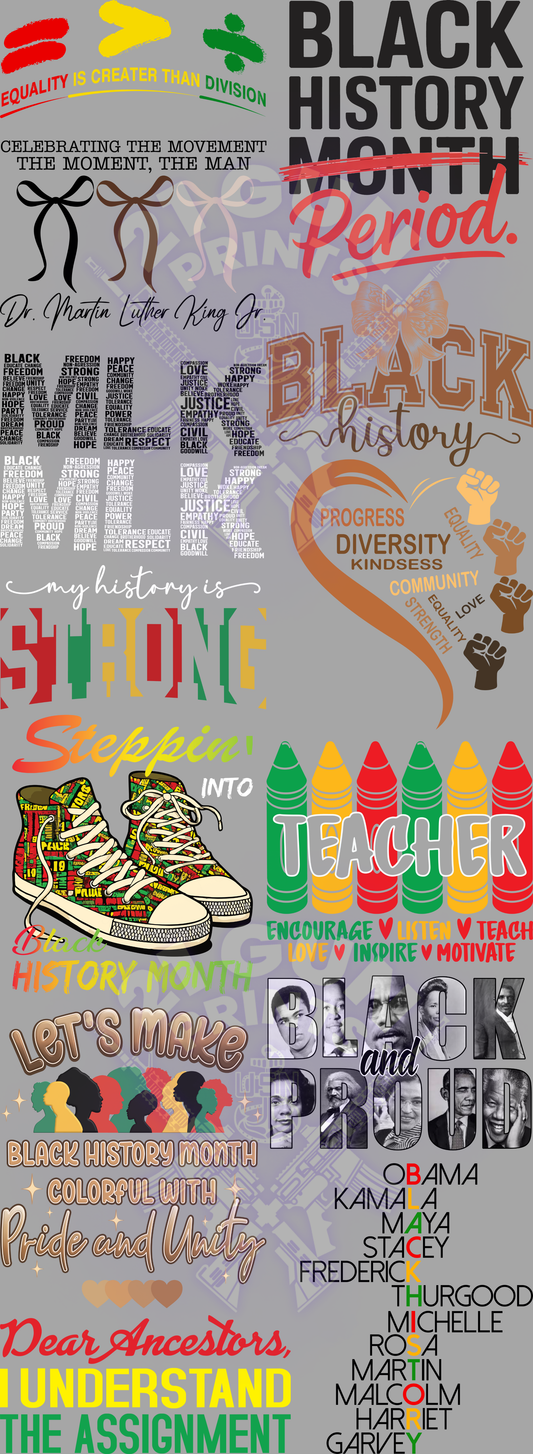 Black History Month (3) Gang Sheet
