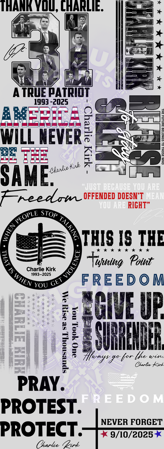 Charlie Kirk Gang Sheet 2
