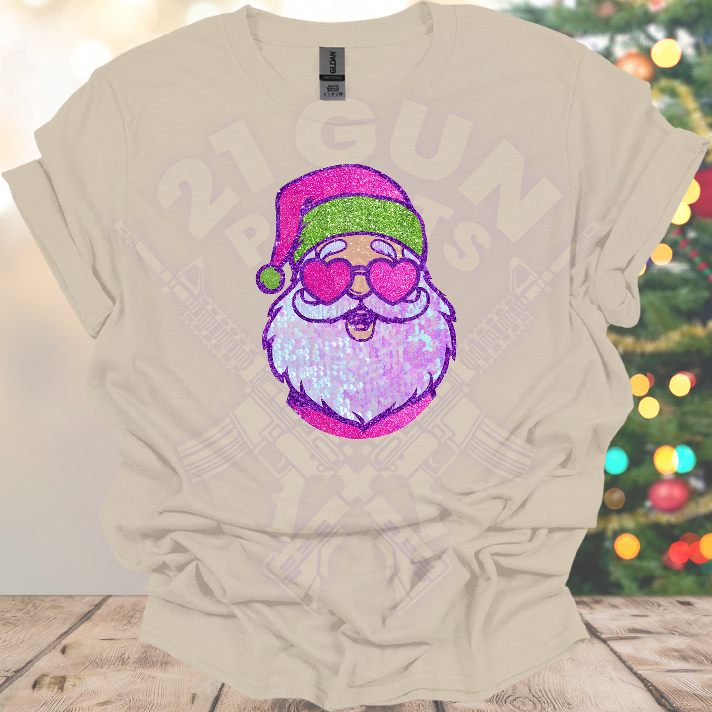 Glitter Pink Santa