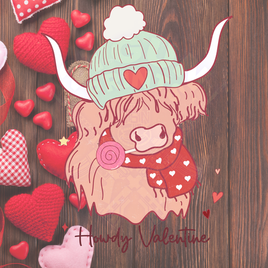Howdy Valentine Highland Cow