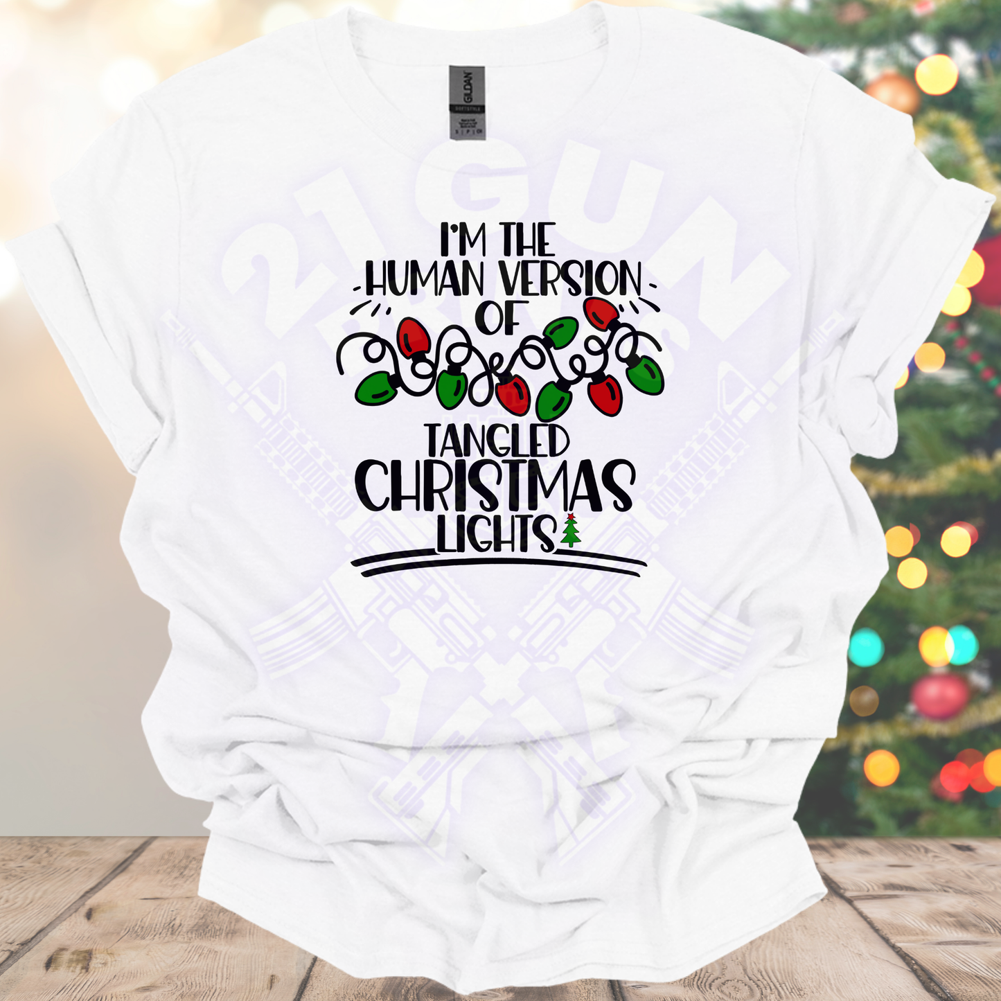 Human Version of Christmas Lights Shirt
