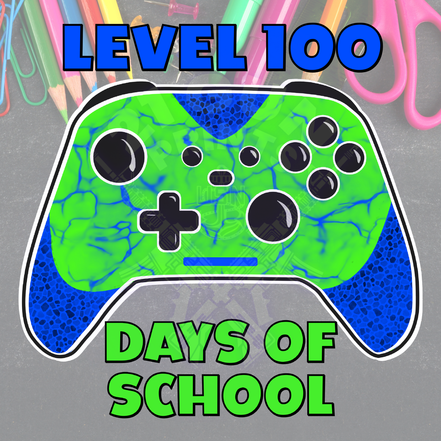 Level 100- blue green