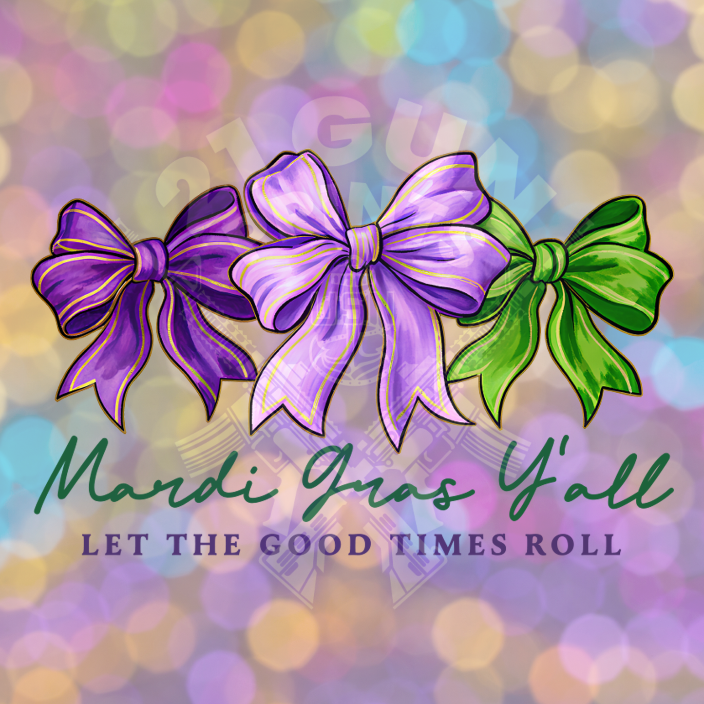 Mardi Gras Y'all Bows