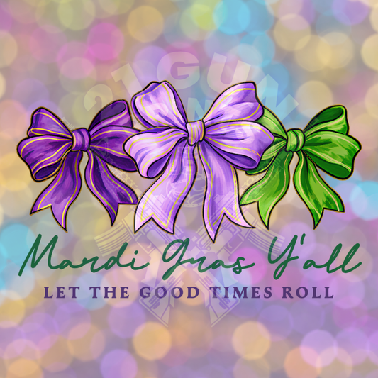 Mardi Gras Y'all Bows