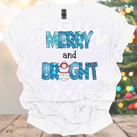Merry & Bright Blue Shirt