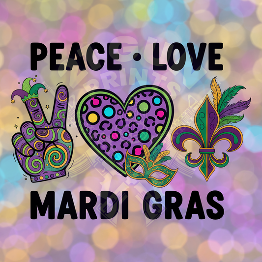Peace - Love - Mardi Gras (muted)