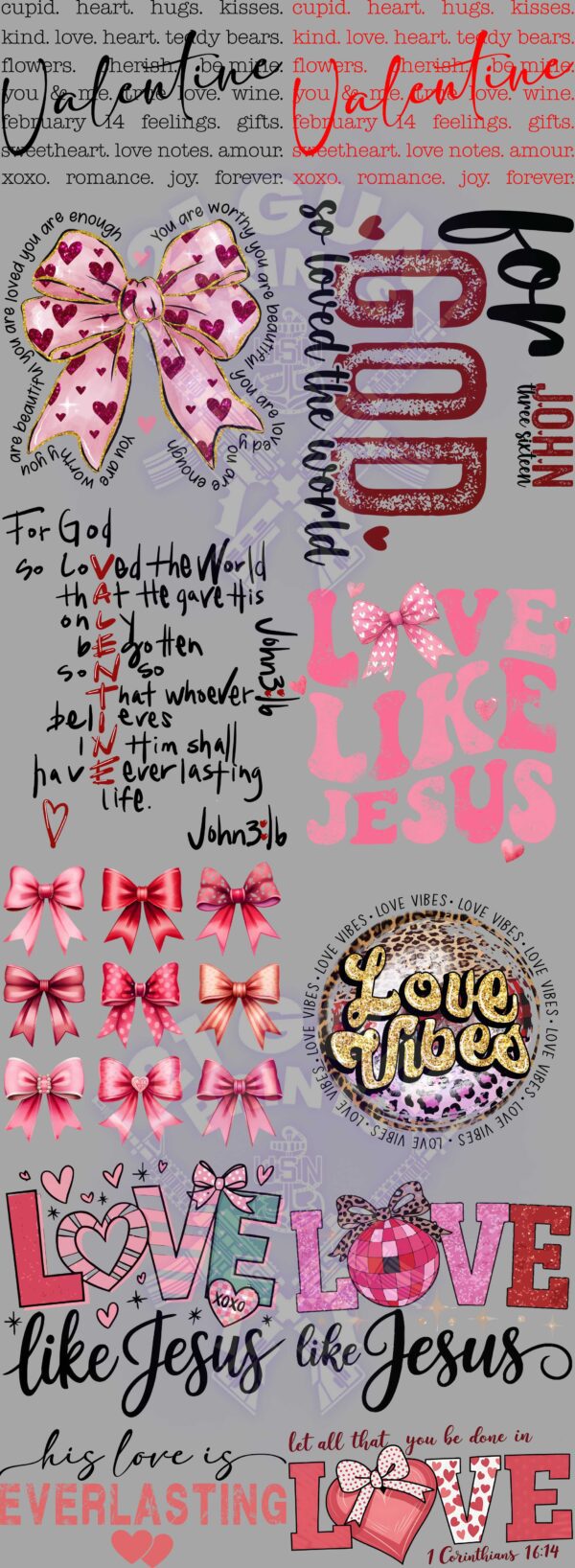 Religious Valentine’s Day Gang Sheet