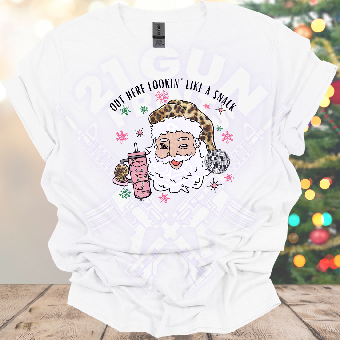 Santa Looking Like a Snack Shirt