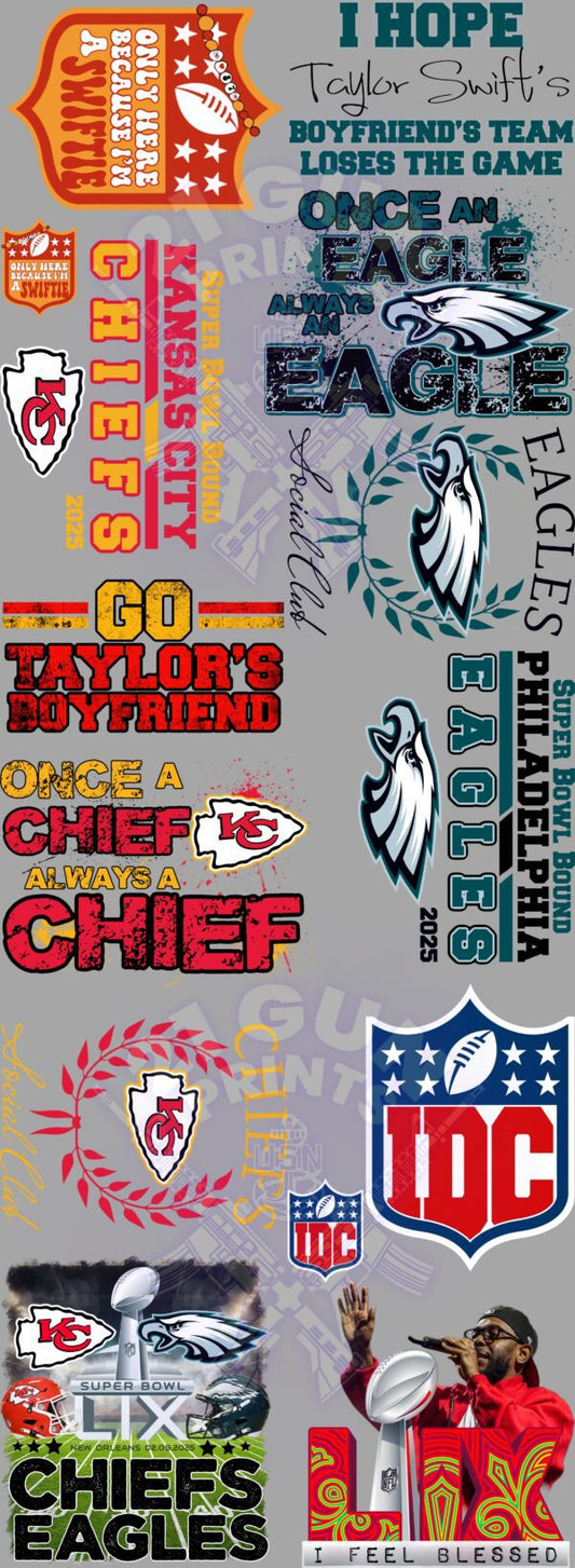 Superbowl 2025 Gang Sheet