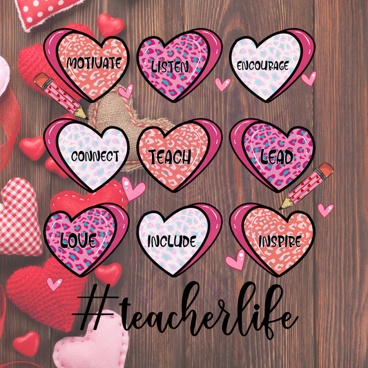 Teacher Life Hearts
