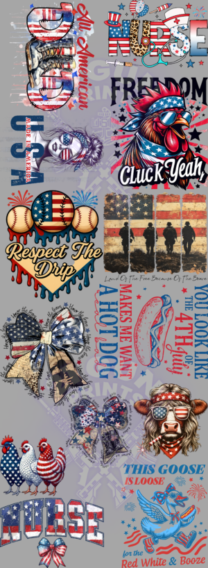 4th of July (1) Gang Sheet