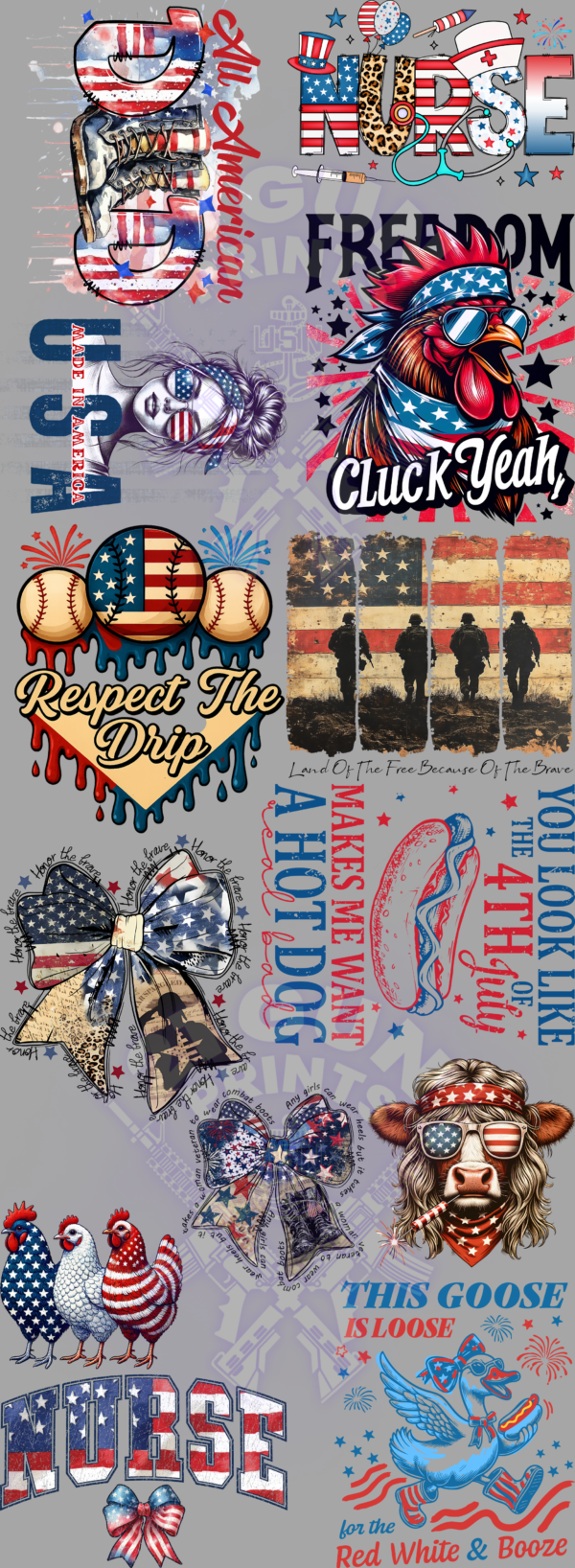 4th of July (1) Gang Sheet