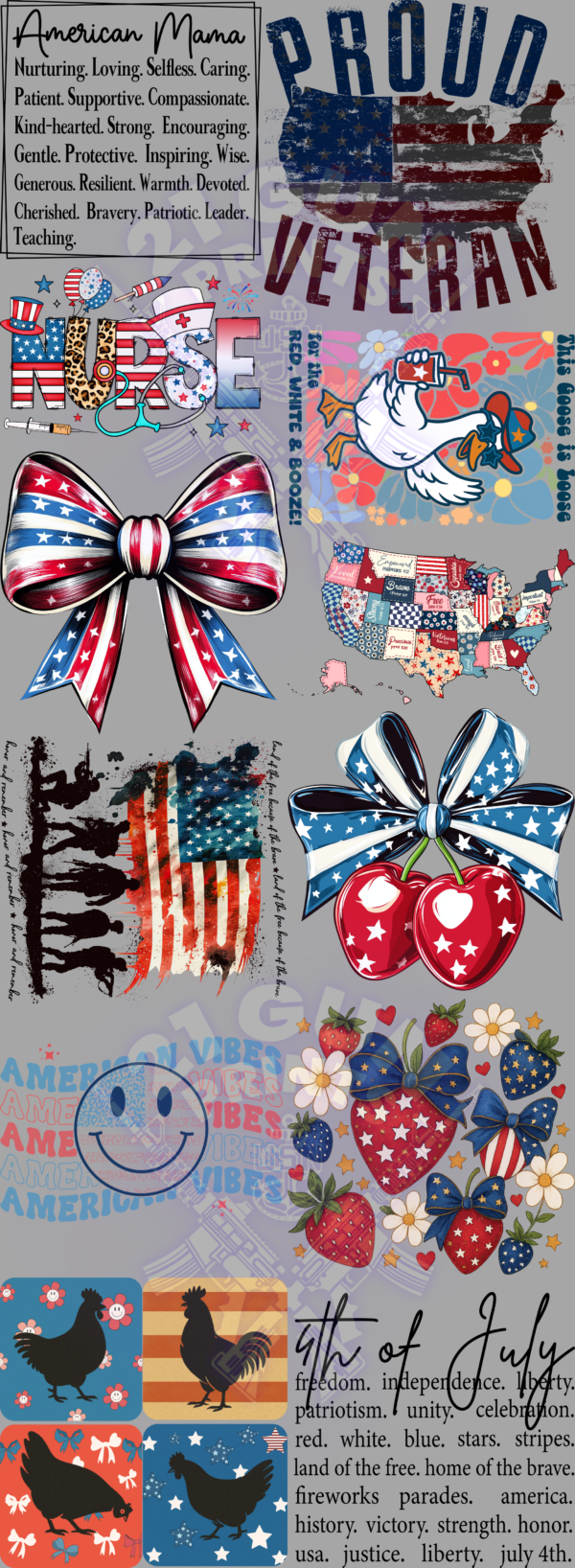 4th of July (2) Gang Sheet