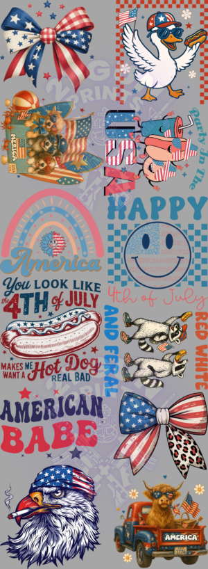 4th of July (3) Gang Sheet