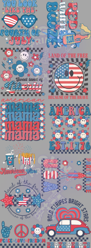 4th of July (5) Gang Sheet