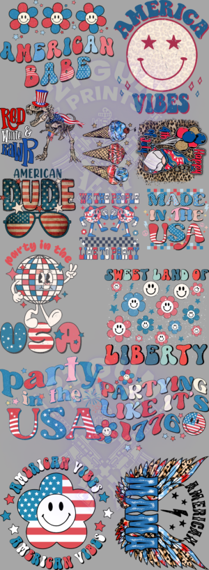 4th of July (6) Gang Sheet