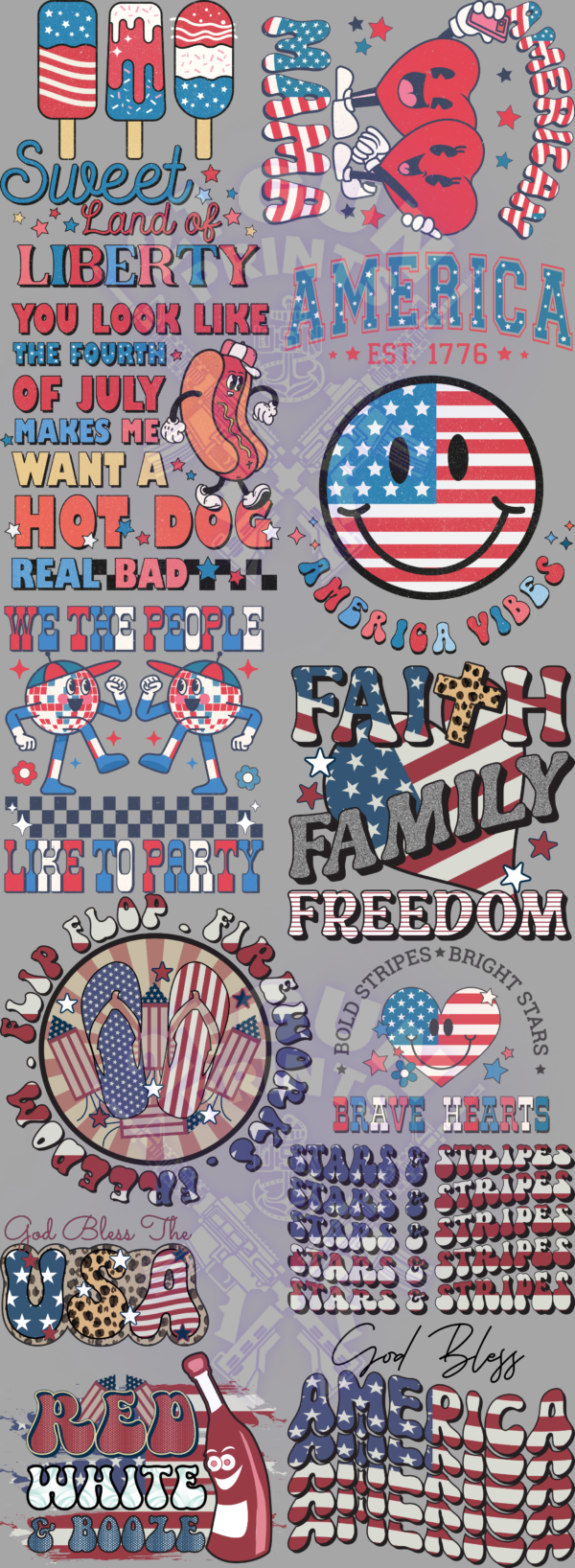 4th of July (7) Gang Sheet